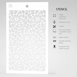 Bad Girls Stamps & Stencils Spiral Helix - Texture Bad Girls Stencil 5x8 By Ciao Bella