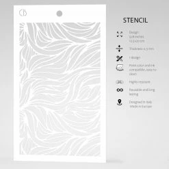 Bad Girls Stamps & Stencils Waves - Texture Bad Girls Stencil 5x8 By Ciao Bella