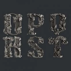 All Paint Products OPQRST Monograms Silicone Mold By Zuri