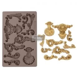 Prima Re-Design Oceanica Flourish Silicone Mold Redesign With Prima Decor Mould