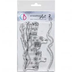 Let's Decorate Clear Stamp 4x6 By Ciao Bella Stamping Art Winter / Christmas