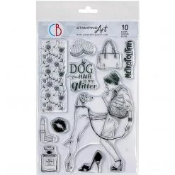 Dog Hair Is My Glitter - Clear Stamp 6x8 By Ciao Bella Stamping Art