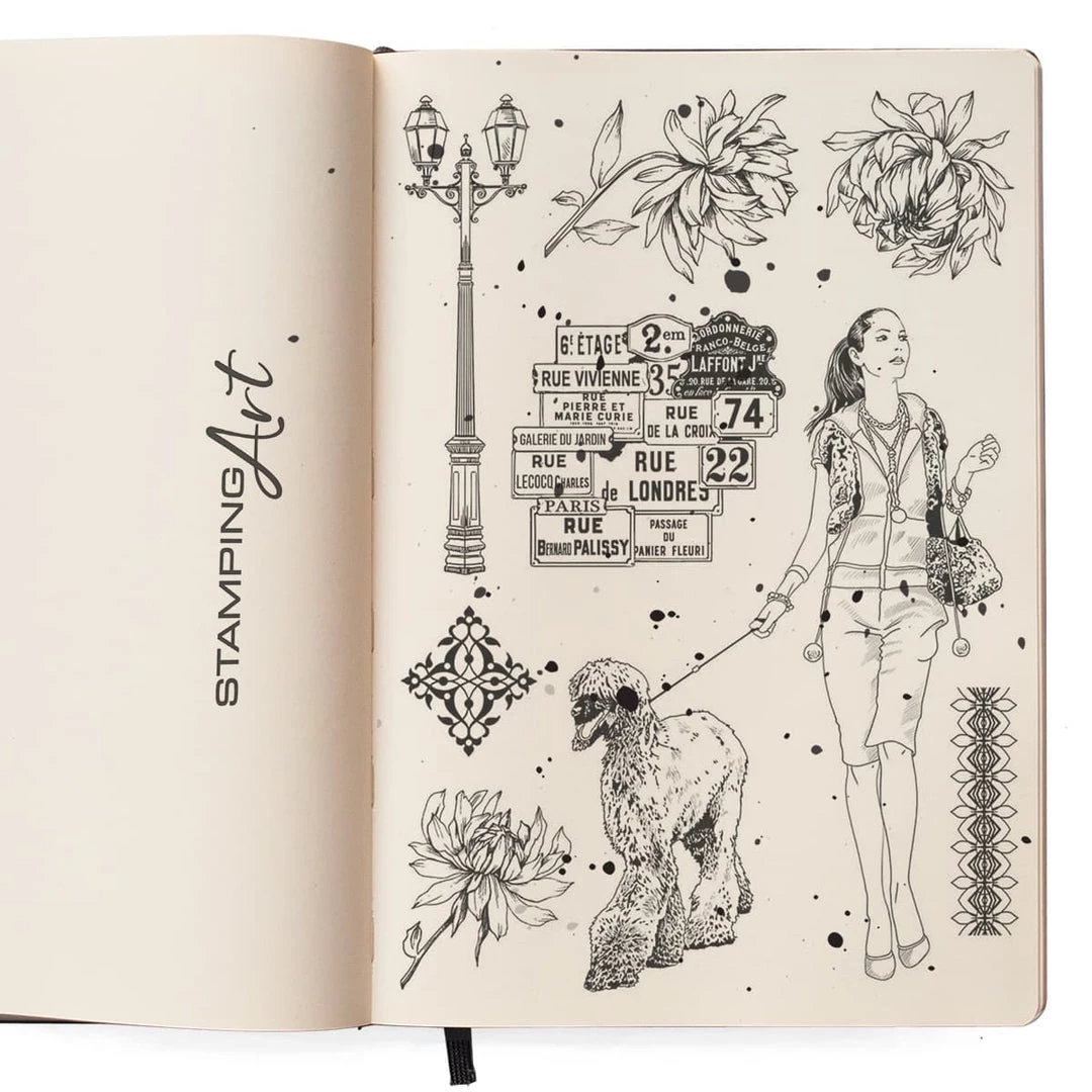 Walk In Paris - Clear Stamp 6x8 By Ciao Bella Stamping Art 4 Walk In Paris - Clear Stamp 6x8 By Ciao Bella Stamping Art