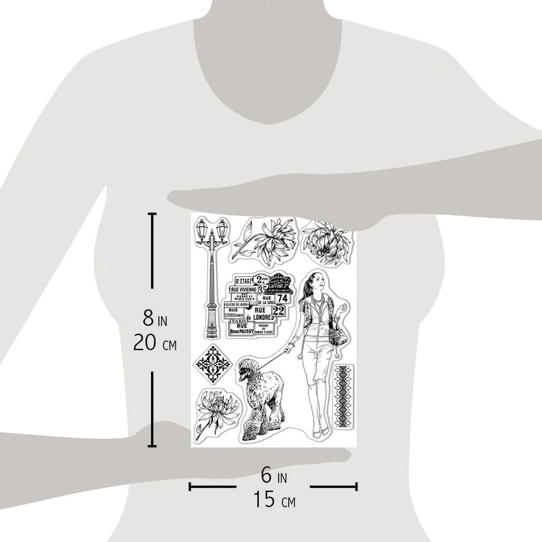 Walk In Paris - Clear Stamp 6x8 By Ciao Bella Stamping Art 5 Walk In Paris - Clear Stamp 6x8 By Ciao Bella Stamping Art