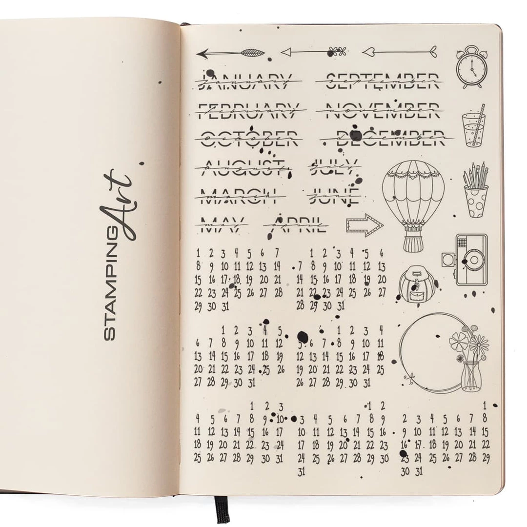 Newly Added Products! BuJo Infinite Calendar - Clear Stamp 6x8 By Ciao Bella Stamping Art 4 Newly Added Products! BuJo Infinite Calendar - Clear Stamp 6x8 By Ciao Bella Stamping Art