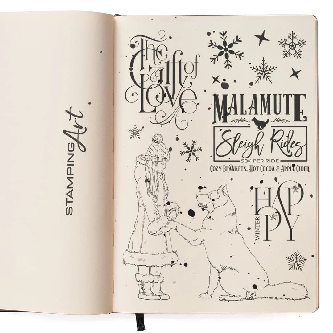 The Gift Of Love - Clear Stamp 6x8 By Ciao Bella Stamping Art Winter / Christmas 4 The Gift Of Love - Clear Stamp 6x8 By Ciao Bella Stamping Art Winter / Christmas