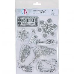 Swan Lake - Clear Stamp 6x8 By Ciao Bella Stamping Art Winter / Christmas