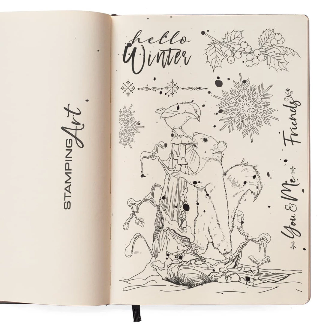 Hello Winter - Clear Stamp 6x8 By Ciao Bella Stamping Art 4 Hello Winter - Clear Stamp 6x8 By Ciao Bella Stamping Art