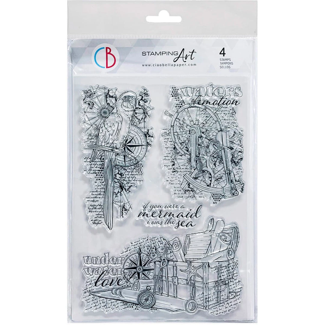 Underwater Love - Clear Stamp 6x8 By Ciao Bella Stamping Art 3 Underwater Love - Clear Stamp 6x8 By Ciao Bella Stamping Art