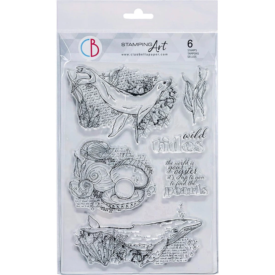 Wild Tides - Clear Stamp 6x8 By Ciao Bella Stamping Art 3 Wild Tides - Clear Stamp 6x8 By Ciao Bella Stamping Art