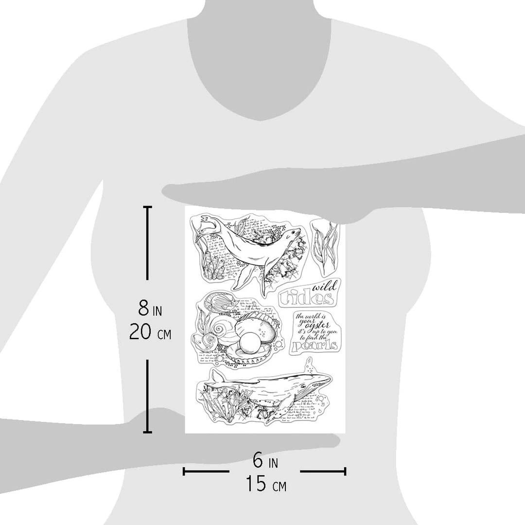 Wild Tides - Clear Stamp 6x8 By Ciao Bella Stamping Art 5 Wild Tides - Clear Stamp 6x8 By Ciao Bella Stamping Art