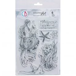 Newly Added Products! Mermaid's Secret - Clear Stamp 6x8 By Ciao Bella Stamping Art