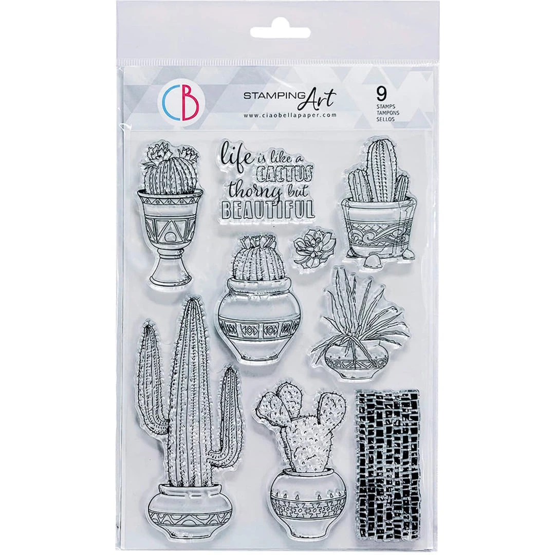 Life Is Like A Cactus - Clear Stamp 6x8 By Ciao Bella Stamping Art 3 Life Is Like A Cactus - Clear Stamp 6x8 By Ciao Bella Stamping Art
