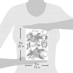 Golden Apples - Clear Stamp 6x8 By Ciao Bella Stamping Art Fall / Halloween