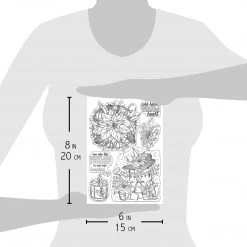 Poinsettia - Clear Stamp 6x8 By Ciao Bella Stamping Art 7 Poinsettia - Clear Stamp 6x8 By Ciao Bella Stamping Art