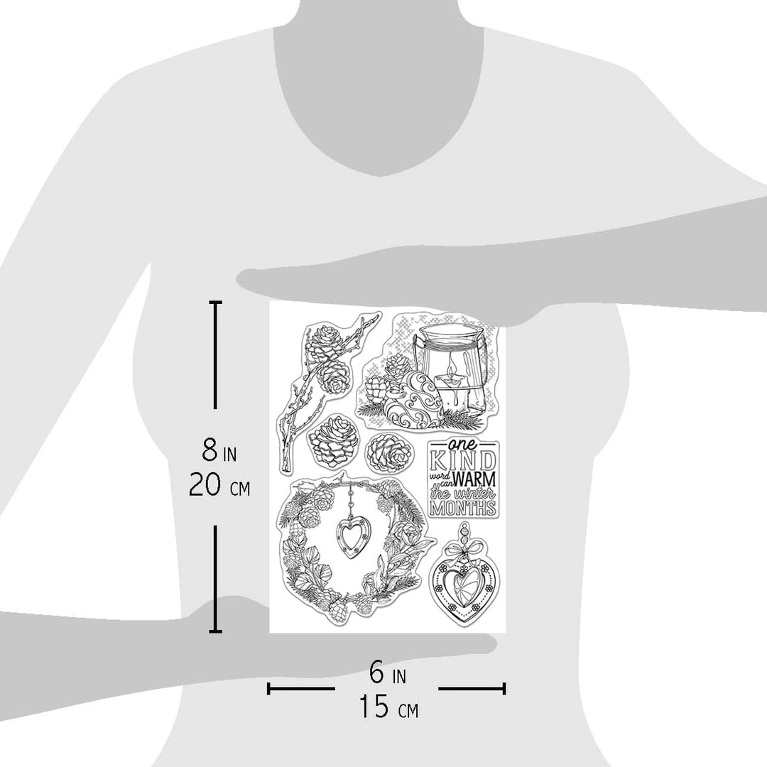 Winter / Christmas Warm Heart - Clear Stamp 6x8 By Ciao Bella Stamping Art 5 Winter / Christmas Warm Heart - Clear Stamp 6x8 By Ciao Bella Stamping Art