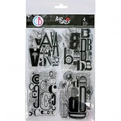 Newly Added Products! Design Letters ABCD - Clear Stamp 6x8 By Ciao Bella Stamping Art