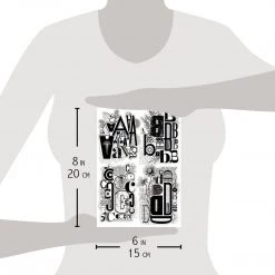 Newly Added Products! Design Letters ABCD - Clear Stamp 6x8 By Ciao Bella Stamping Art