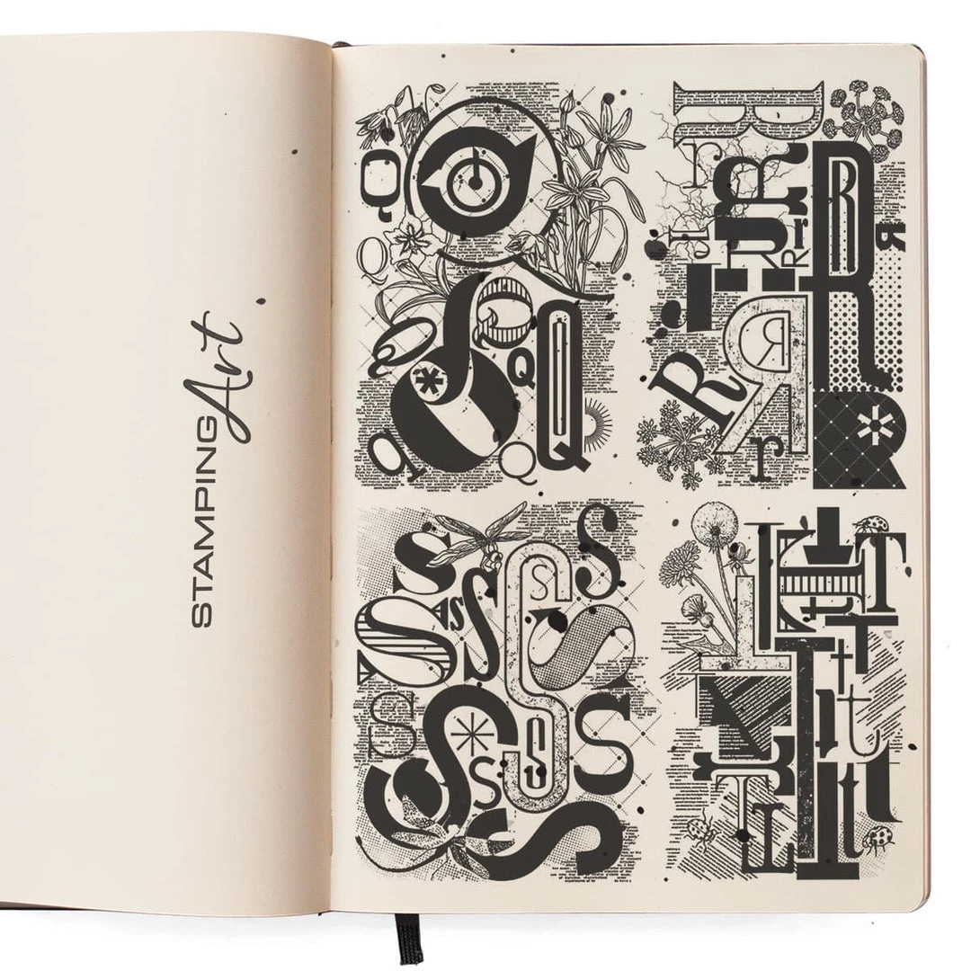 Design Letters QRST - Clear Stamp 6x8 By Ciao Bella Stamping Art 4 Design Letters QRST - Clear Stamp 6x8 By Ciao Bella Stamping Art