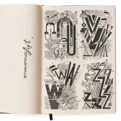 Design Letters UVWZ - Clear Stamp 6x8 By Ciao Bella Stamping Art