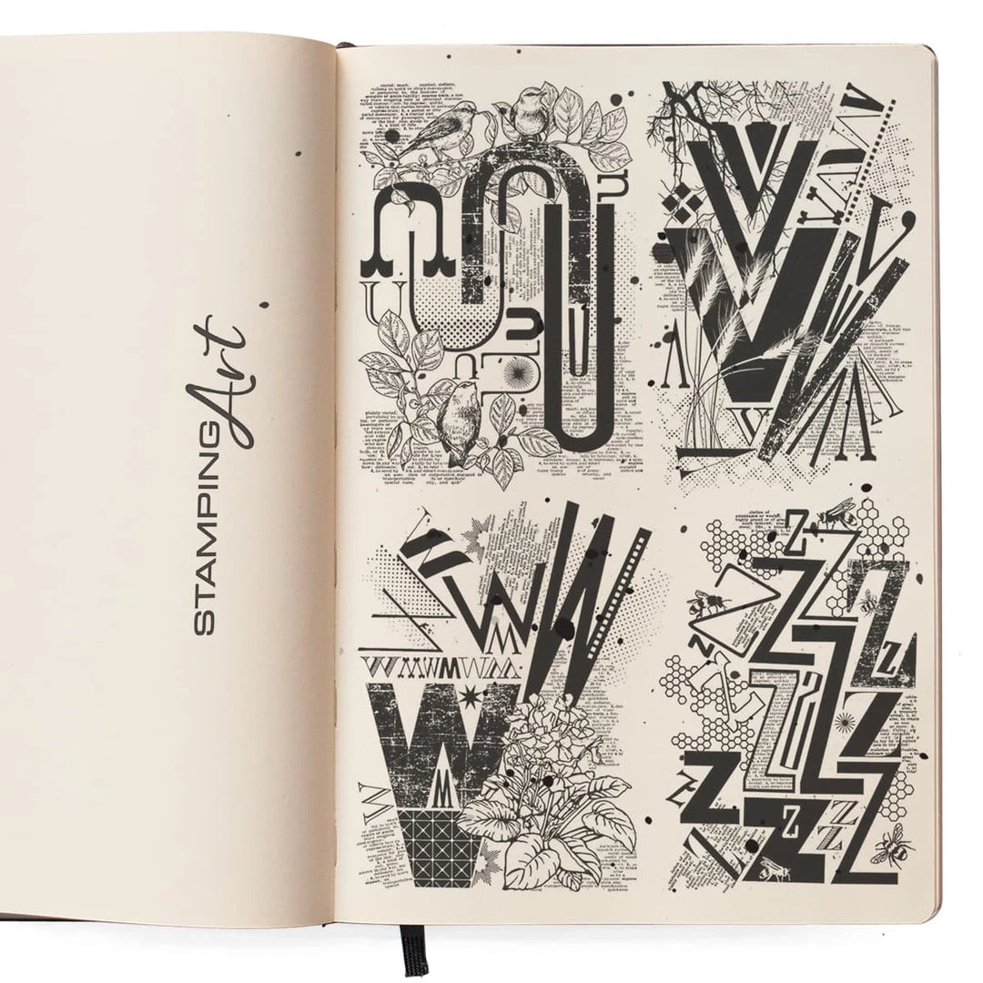 Design Letters UVWZ - Clear Stamp 6x8 By Ciao Bella Stamping Art 4 Design Letters UVWZ - Clear Stamp 6x8 By Ciao Bella Stamping Art