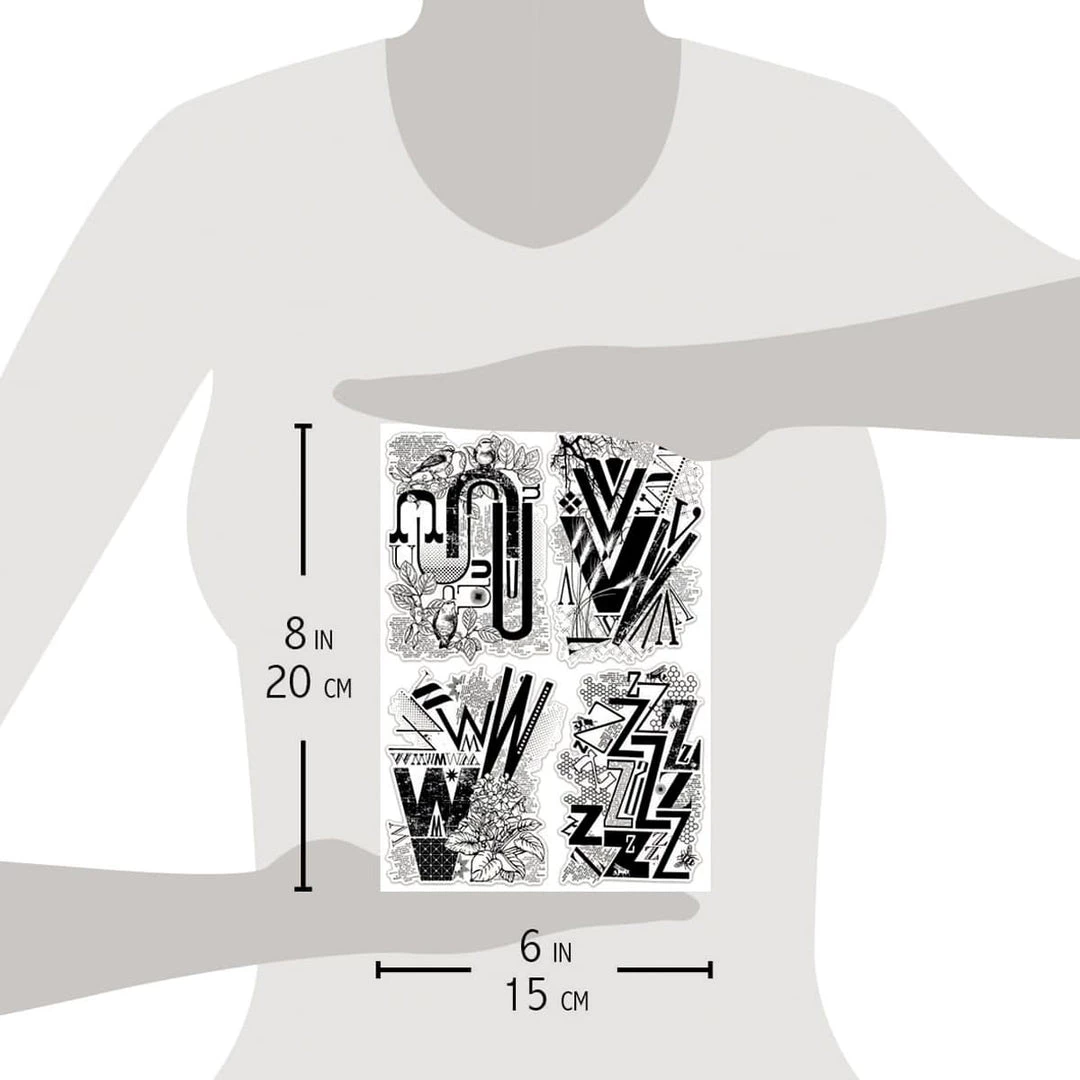 Design Letters UVWZ - Clear Stamp 6x8 By Ciao Bella Stamping Art 5 Design Letters UVWZ - Clear Stamp 6x8 By Ciao Bella Stamping Art