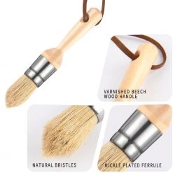 All Paint Products Brushes & Applicators Natural Bristle Wax Brush Set - 10 Pieces