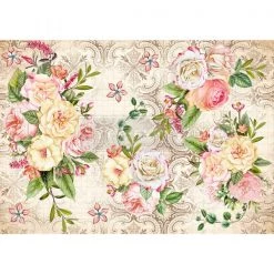 Prima Re-Design Wholesale Amiable Roses Decor Rice Paper 11.5" X 16.25"