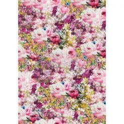 Prima Re-Design Fuchsia Meadow Decor Rice Paper 11.5" X 16.25"