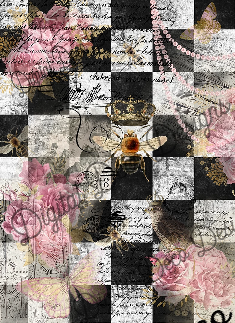 All Paint Products Royal Queen Bee A3 Rice Paper Digital Deco Design Collection 3 All Paint Products Royal Queen Bee A3 Rice Paper Digital Deco Design Collection