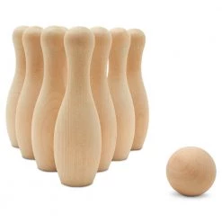 All Paint Products DIY Wood Products Wood Bowling Pin - 5"
