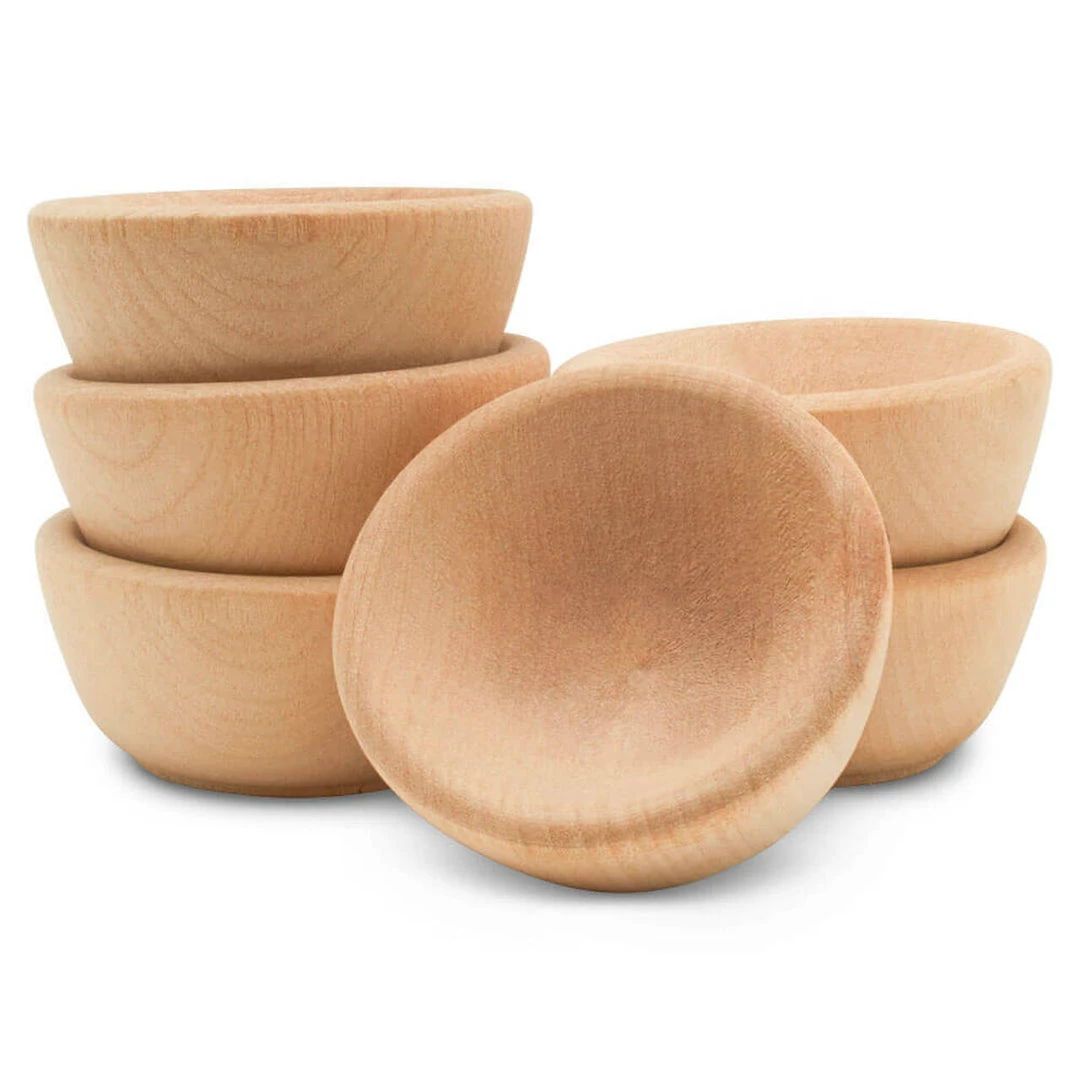 All Paint Products Mini Wood Bowl - 2 1/2" Wide X 1 1/4" High 3 All Paint Products Mini Wood Bowl - 2 1/2" Wide X 1 1/4" High
