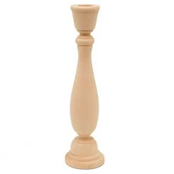 All Paint Products DIY Wood Products Wood Candlestick - 9"