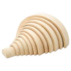 All Paint Products DIY Wood Products Solid Wood Large Stacking Rainbow - 12 Piece Set