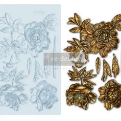 Prima Re-Design Wilderness Rose Silicone Mold Redesign With Prima Decor Mould