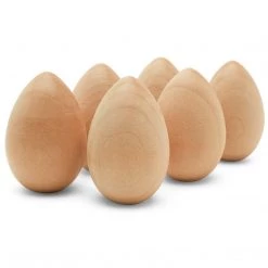 All Paint Products Wood Egg Unfinished - 2"