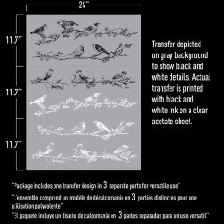 Prima Re-Design Birds & Berries Transfer Redesign With Prima – TOTAL SHEET SIZE 24″ X 34″, CUT INTO 3 SHEETS 13 Prima Re-Design Birds & Berries Transfer Redesign With Prima – TOTAL SHEET SIZE 24″ X 34″, CUT INTO 3 SHEETS