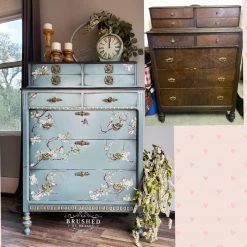 Prima Re-Design Decor Transfers Blossom Flight Redesign With Prima – TOTAL SHEET SIZE 24″ X 35″, CUT INTO 3 SHEETS