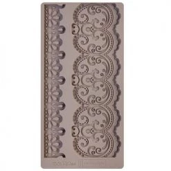 Prima Re-Design CeCe Border Lace Silicone Mold Redesign With Prima Decor Mould