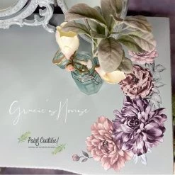 Prima Re-Design REDESIGN DECOR TRANSFERS® – BURGUNDY ROSE GARDEN – TOTAL SHEET SIZE 24″ X 35″, CUT INTO 3 SHEETS