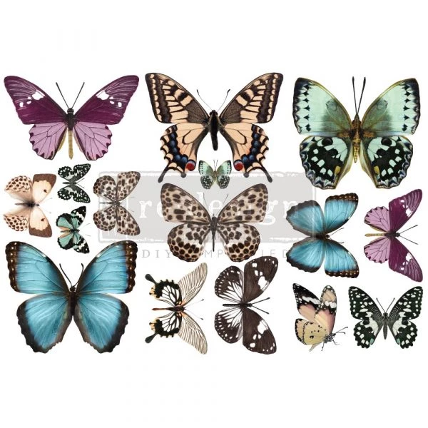 Prima Re-Design Butterfly Mini-Transfer - Total Sheet Size: 6″ X 12″ 3 Prima Re-Design Butterfly Mini-Transfer - Total Sheet Size: 6″ X 12″