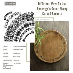 Prima Re-Design Curved Accents Stamp Redesign Decor Clear-Cling Stamp Decor Clear-Cling Stamps