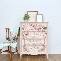 Prima Re-Design Decor Transfers Dans La Vie Transfer Redesign With Prima – DESIGN SIZE 25″ X 35″, CUT INTO 3 SHEETS