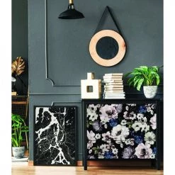 Prima Re-Design Decor Transfers Dark Floral Transfer Redesign With Prima Total Sheet Size: 24″ X 35″, CUT INTO 3 SHEETS
