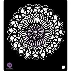 Prima Re-Design Redesign Stencils Doily #3 Stencil Redesign With Prima Size 6"× 6"