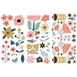 Prima Re-Design Doodle Flowers Mini-Transfer Redesign With Prima Total Sheet Size: 6″ X 12″