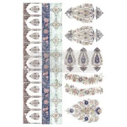 Prima Re-Design Elegant Accents Transfer - Total Sheet Size: 24″ X 35″, CUT INTO 2 SHEETS