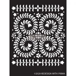 Prima Re-Design Elegant Vine Stencil Redesign With Prima Size 9"×13.5" Redesign Stencils