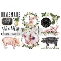 Prima Re-Design Farm Fresh Mini-Transfer Redesign With Prima Total Sheet Size: 6″ X 12″ Decor Transfers