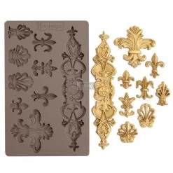 Prima Re-Design Decor Moulds Fleur De Lis Silicone Mold Redesign With Prima Decor Mould